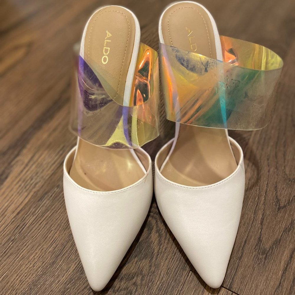 ALDO White Fashion Heels - Size 7